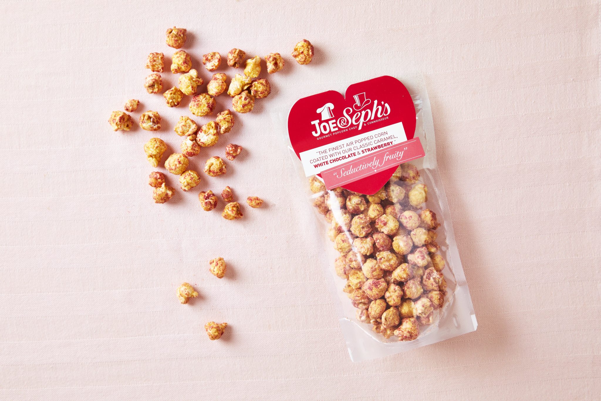 Joe & Seph's White Choc & Strawberry Gourmet Popcorn