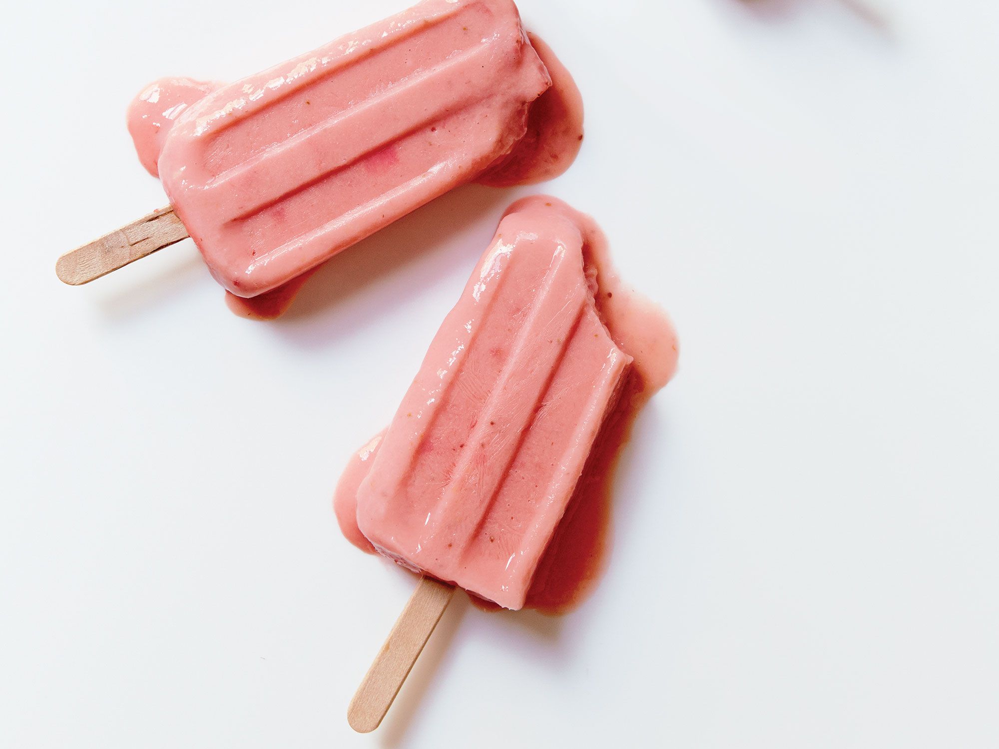 These refreshing frozen treats come from pastry chef Jen Yee at New York City's Lafayette. Get the recipe <a href="https://www.saveur.com/article/recipes/strawberry-rhubarb-yogurt-pops/">Strawberry Rhubarb Yogurt Pops</a>