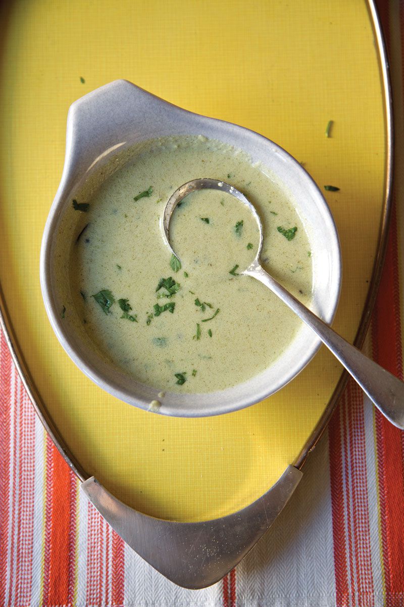 Chickpea flour acts as a stabilizer, preventing yogurt from curdling in this aromatic soup. Get the recipe for <a href="http://www.saveur.com/article/recipes/kadhi-curried-yogurt-soup">Kadhi (Curried Yogurt Soup)</a>