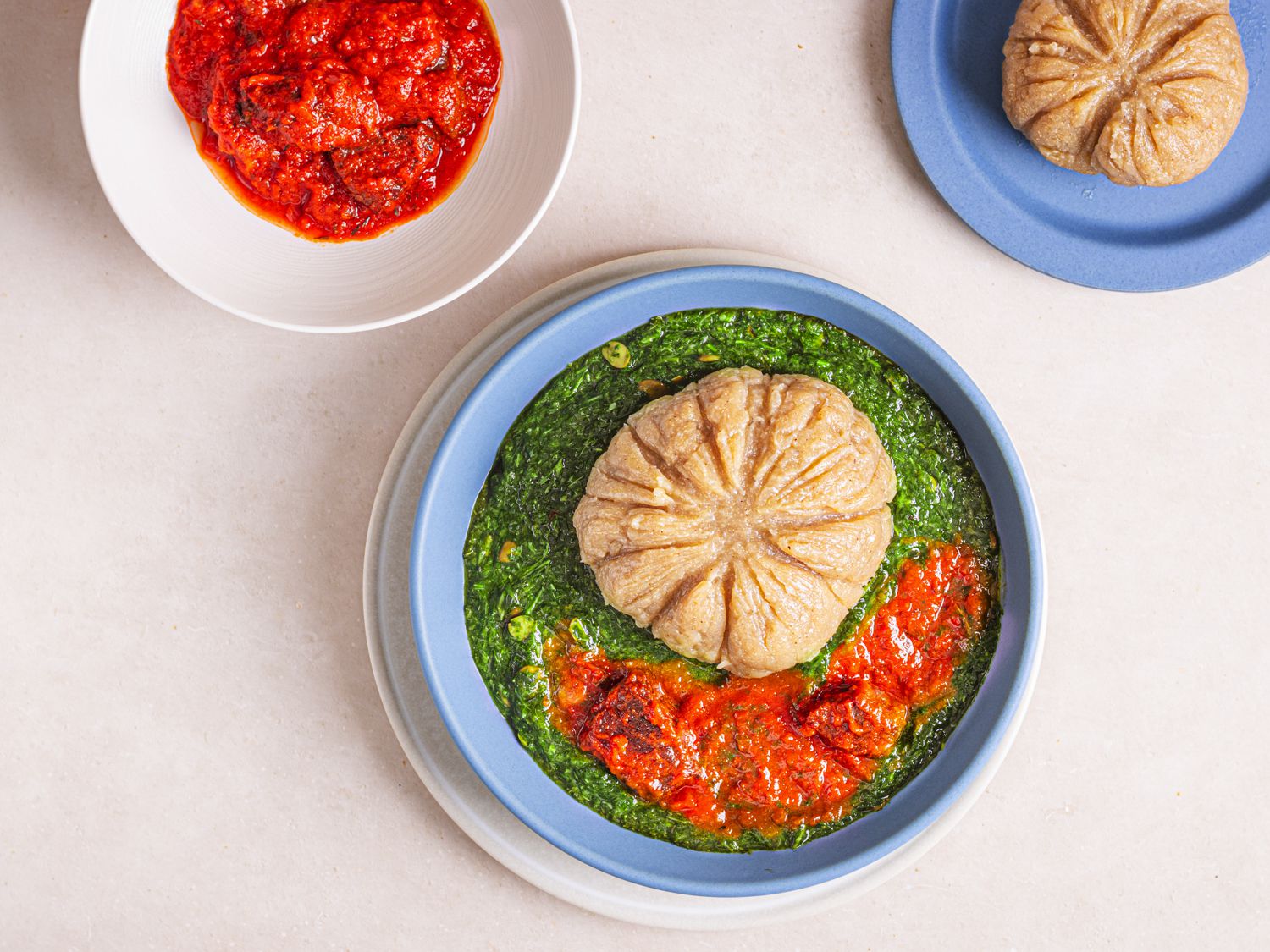 Lafun in egusi soup